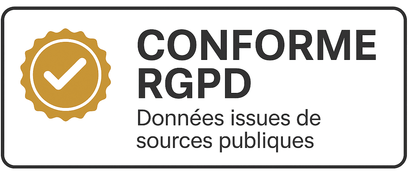 Conforme RGPD - Données issues de sources publiques